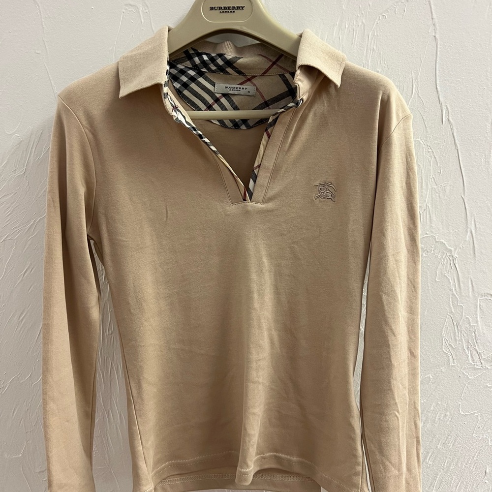 Burberry long sleeve polo